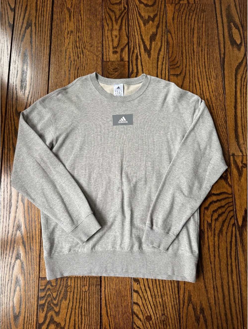 Men’s Adidas Gray Crewneck Sweatshirt, Size Medium